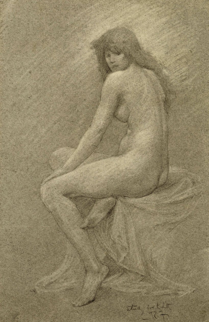 Studie pro Lilith, cca 1900 (křída na papíře) od Robert Fowler
