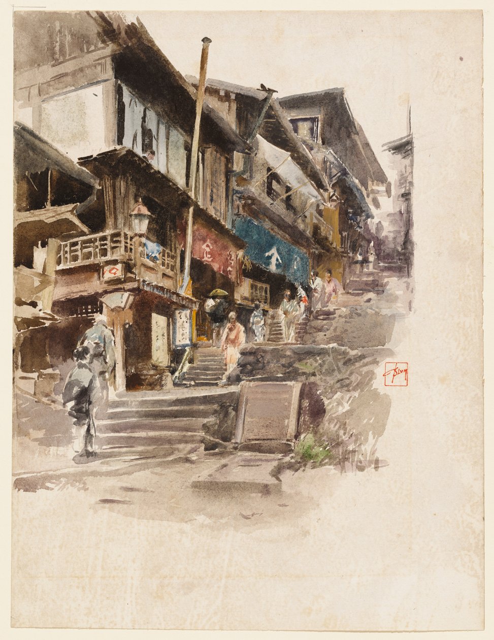 Ulice v Ikao v Japonsku, II od Robert Frederick Blum