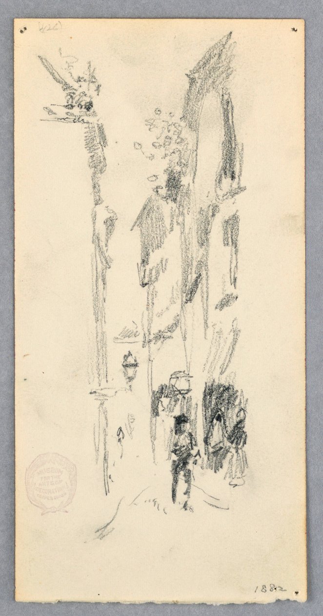 Kresba, Pouliční scéna, Benátky, 1882 od Robert Frederick Blum