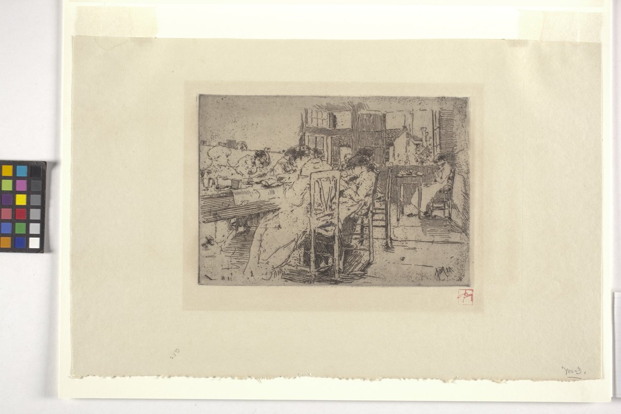 Interiér obchodu (inkoust) od Robert Frederick Blum