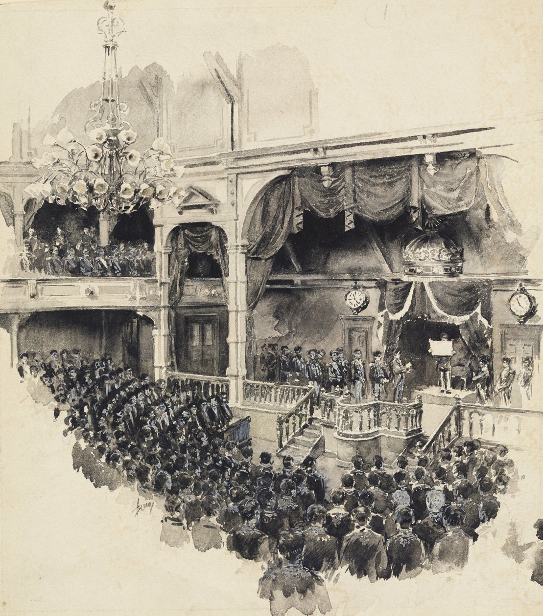 Úvodní scéna japonského parlamentu, 1890 od Robert Frederick Blum