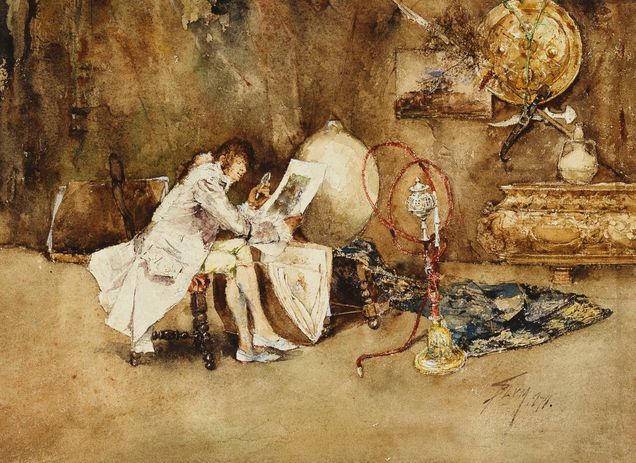 Znalec akvarelů, 1878 od Robert Frederick Blum