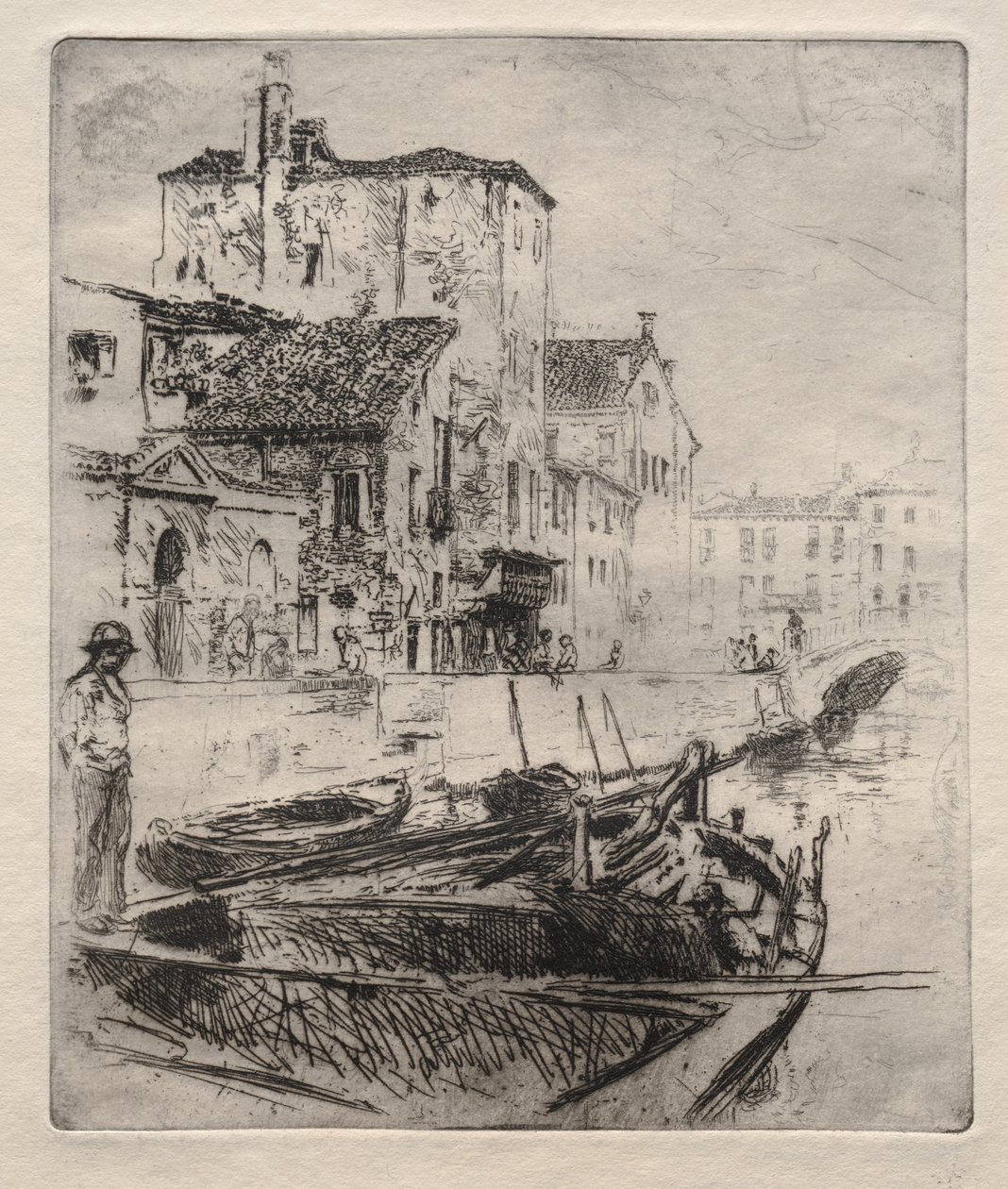 Benátský kanál a lodě, č. 8, 19. století. od Robert Frederick Blum