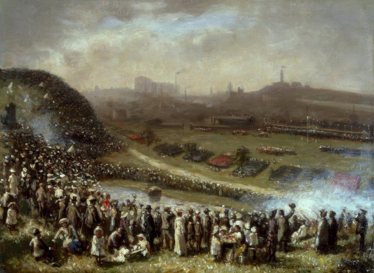 R.G.Hutchison, Na závodech, Glasgow / Gemälde od Robert Gemmell Hutchison
