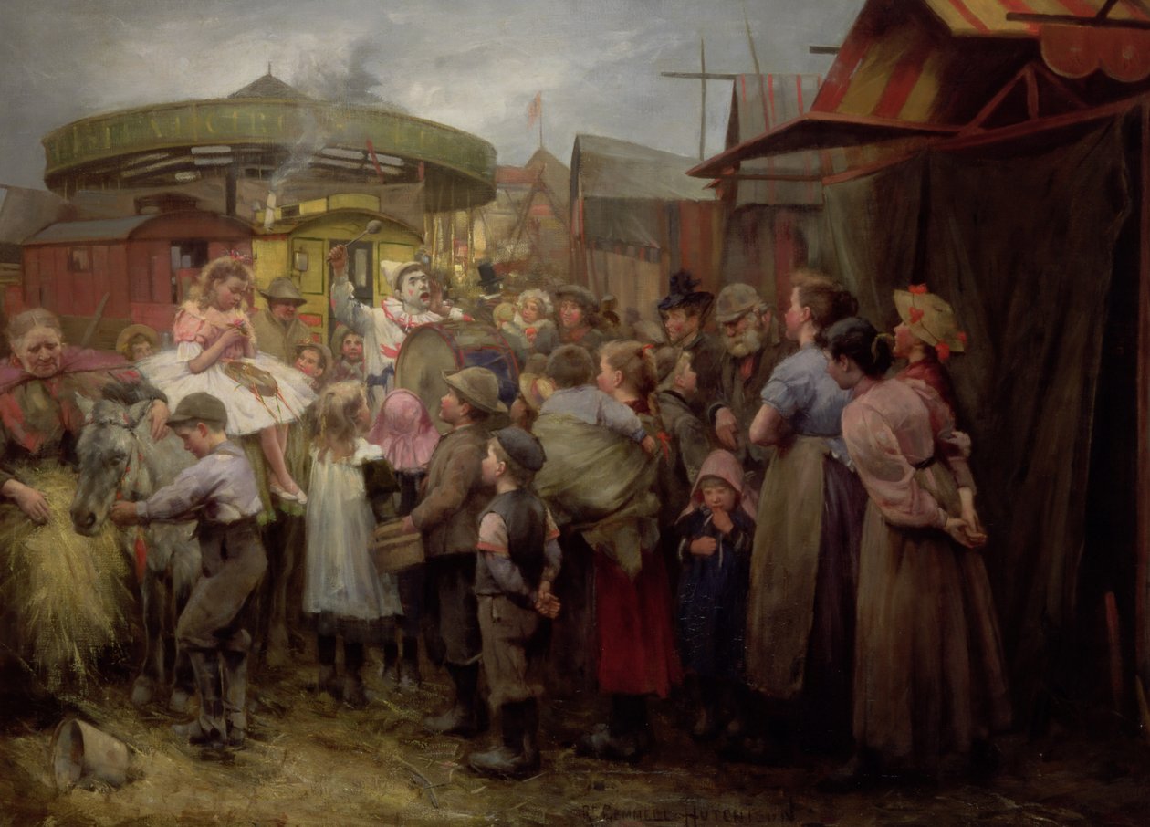 Vesnický karneval Ahoj! Ahoj! Ahoj! 90. léta 19. století od Robert Gemmell Hutchison