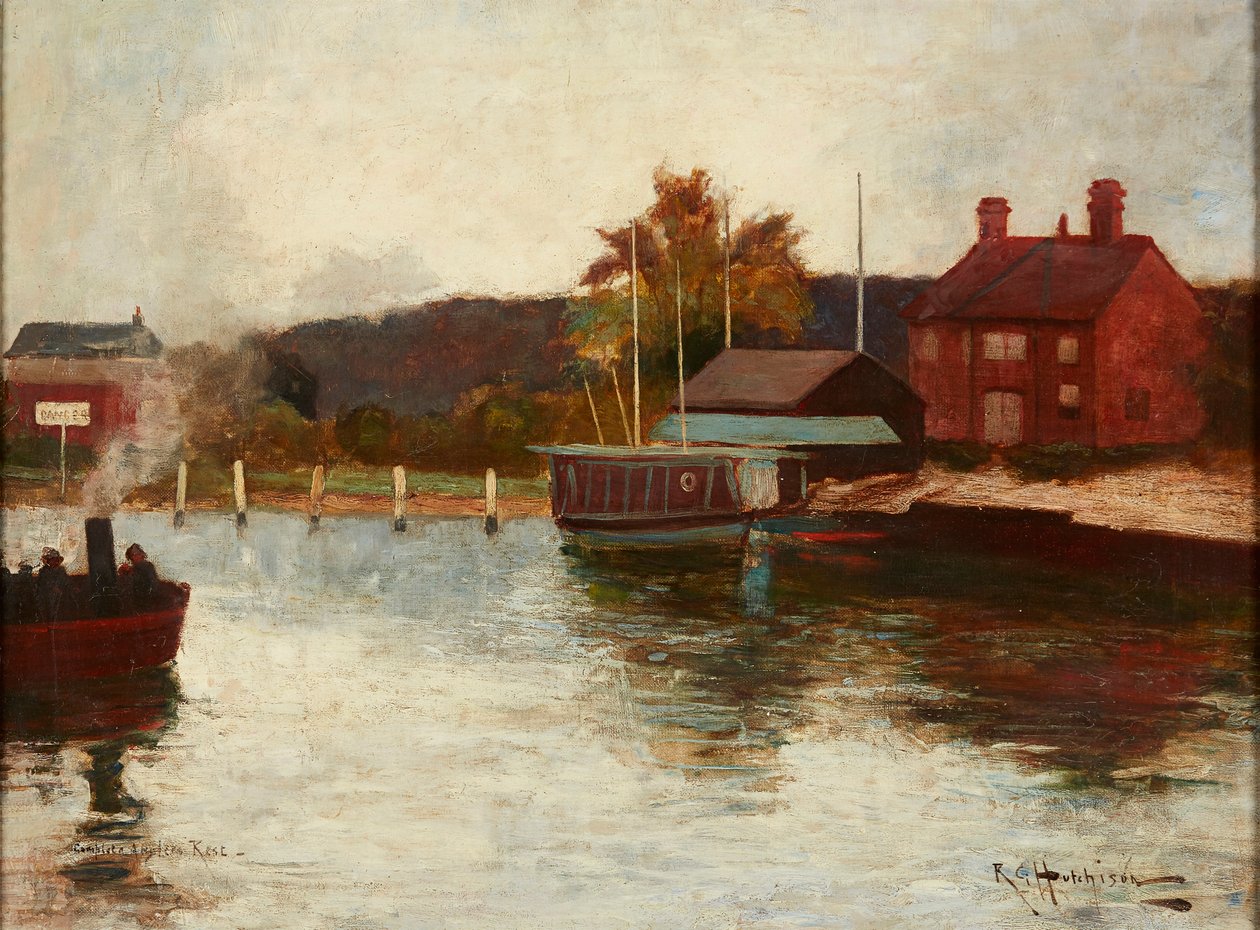 Rybářský odpočinek (olej na plátně) od Robert Gemmell Hutchison