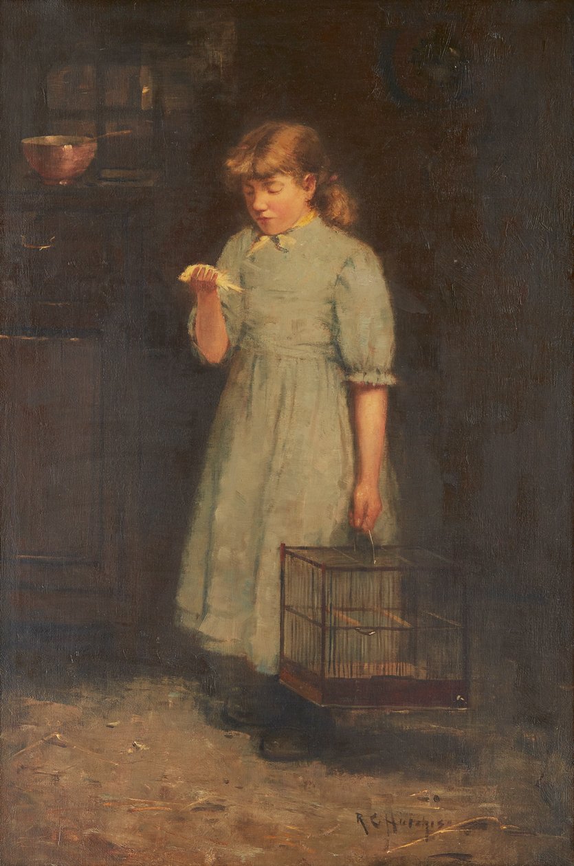 Mrtvý kanár (olej na plátně) od Robert Gemmell Hutchison