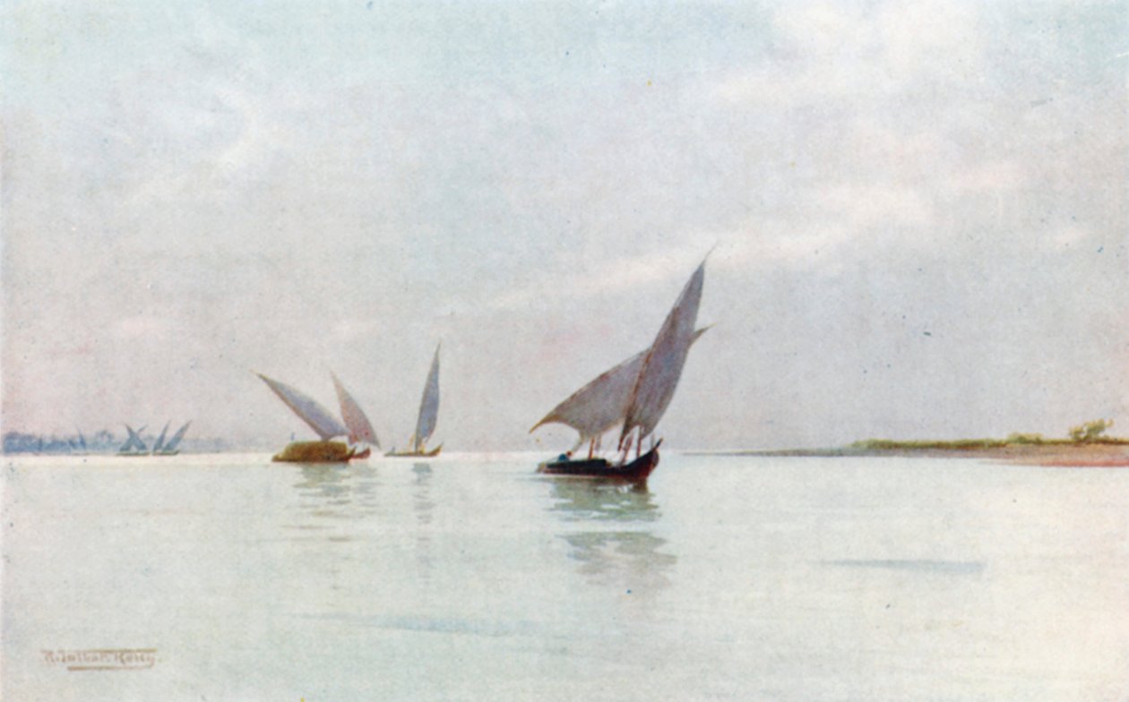 Stříbrný den na Nilu (barevná litografie) od Robert George Talbot Kelly