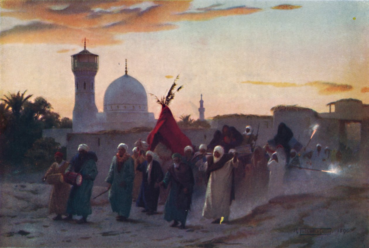 Svatební procesí v Menzale: Návrat nevěsty domů, c1880, 1904 od Robert George Talbot Kelly