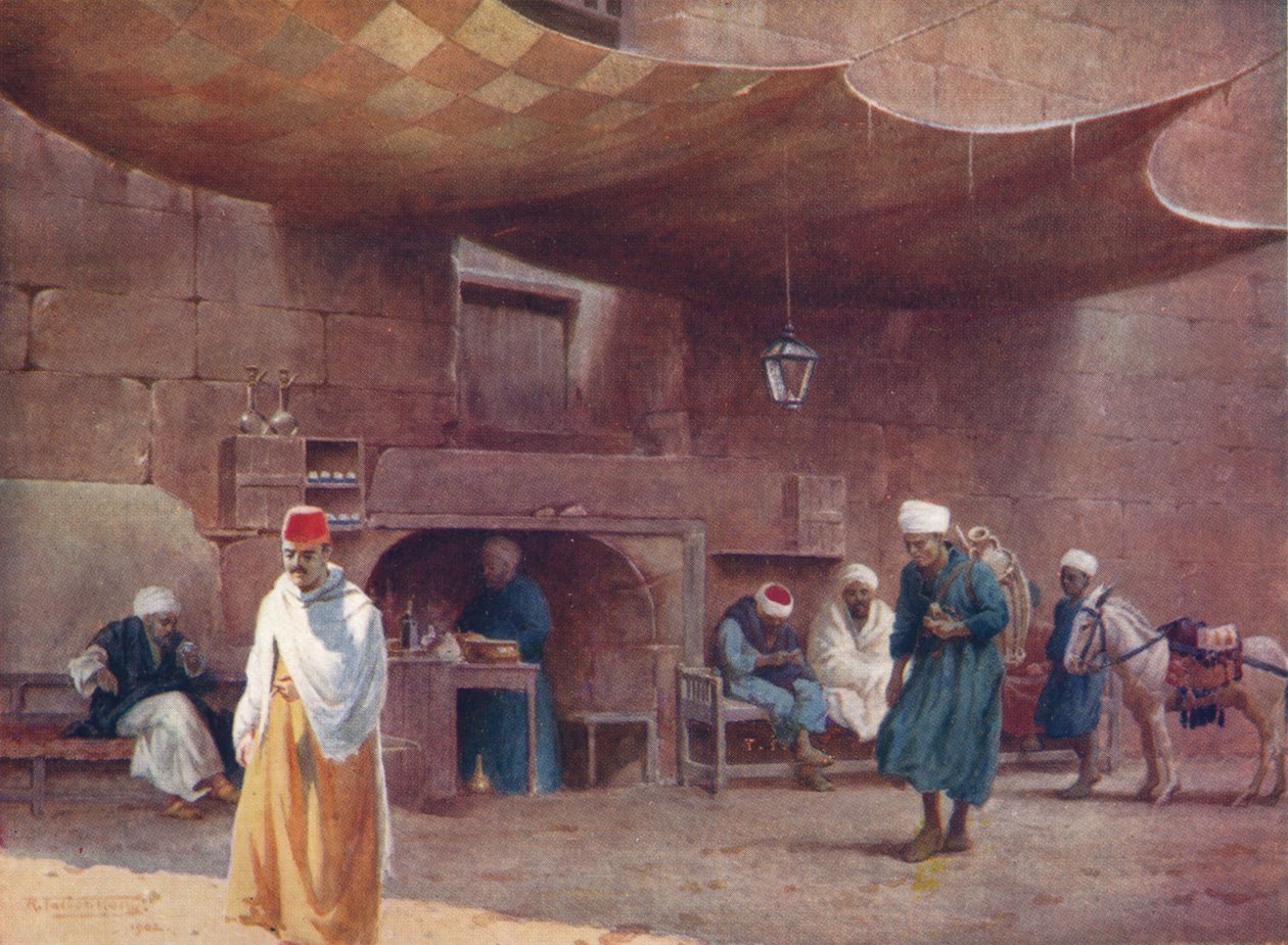 An Arab Cafe, Káhira, c1880, 1904 od Robert George Talbot Kelly