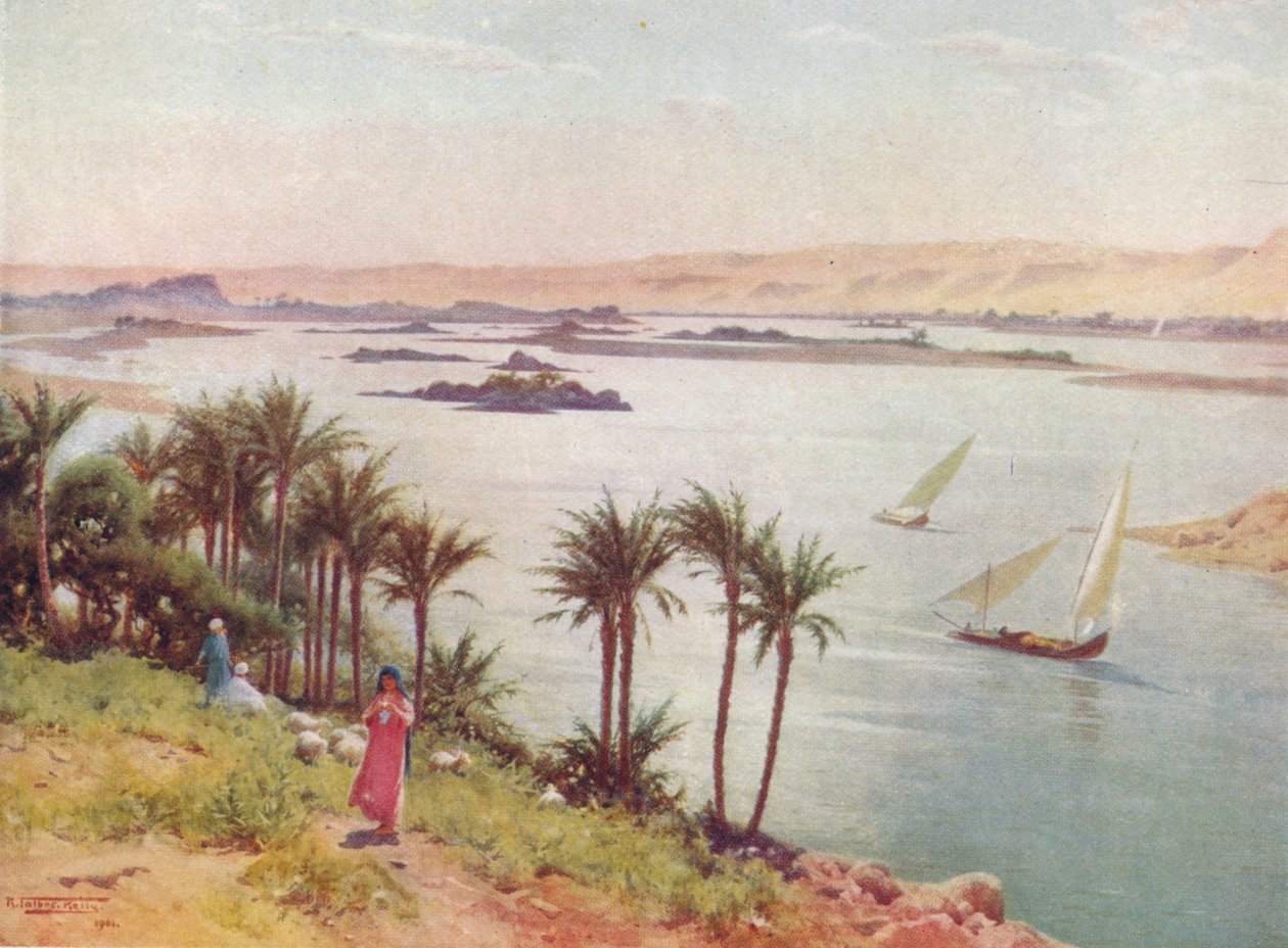 První katarakta z ostrova Elephantine, c1880, 1904 od Robert George Talbot Kelly