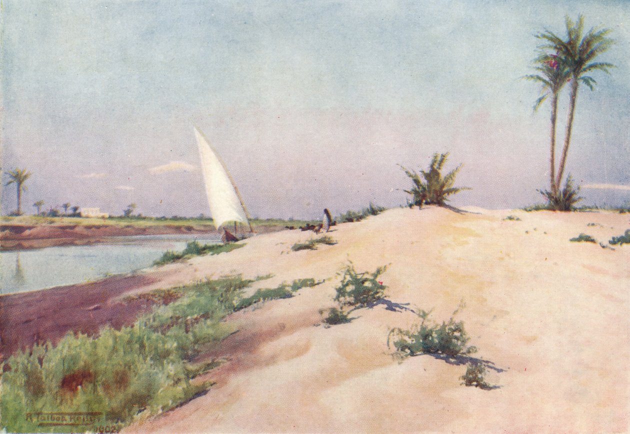 Na kanálu Ismailia, poblíž Tel-El-Kebir, c1880, 1904 od Robert George Talbot Kelly
