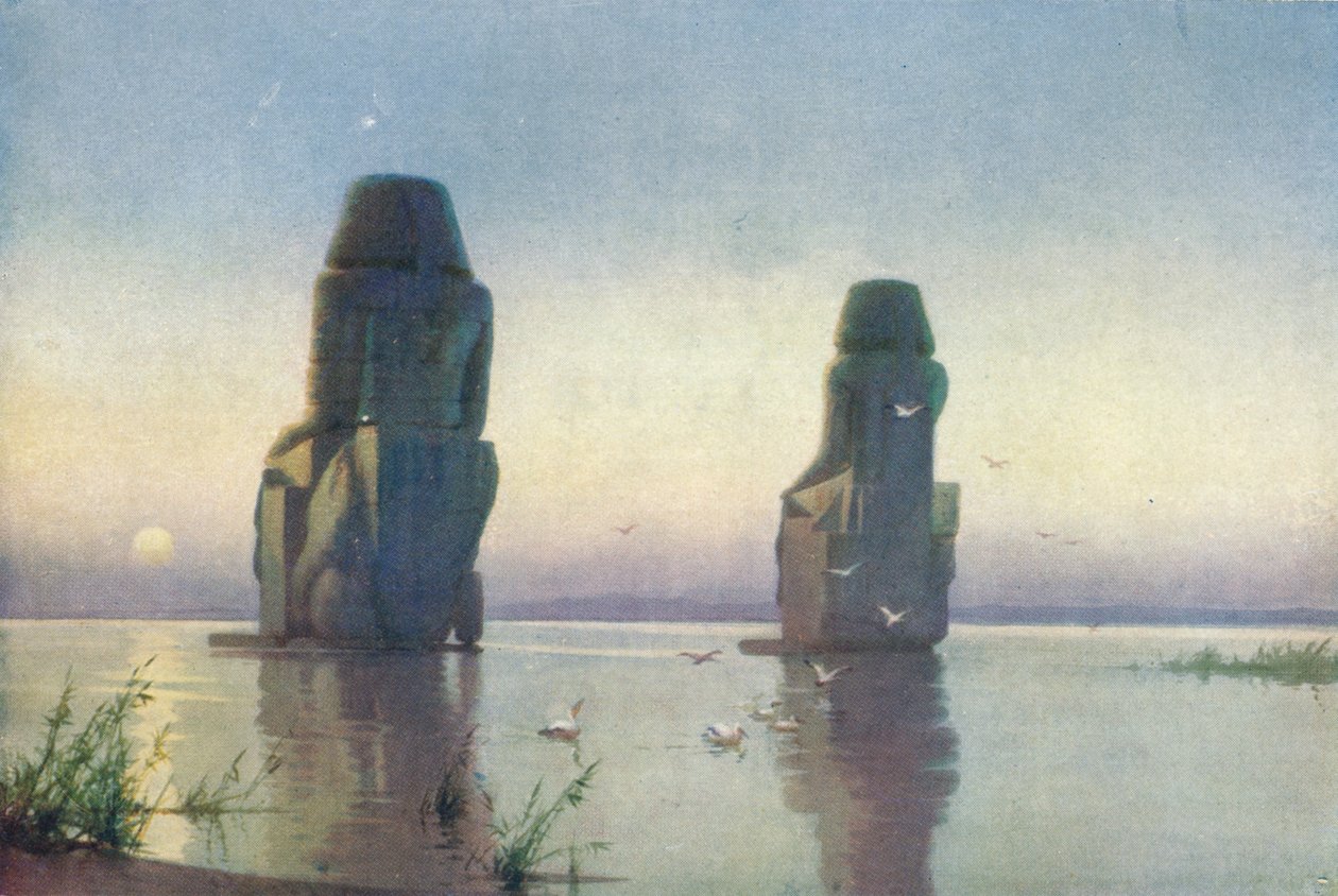Thébské kolosy - Východ měsíce, c1880, 1904 od Robert George Talbot Kelly