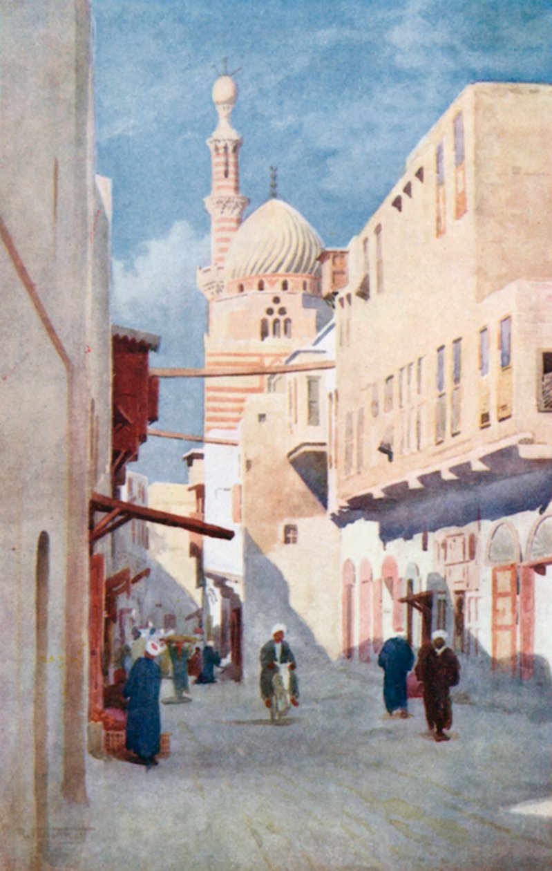 Saisova mešita, Káhira (barevná litografie) od Robert George Talbot Kelly