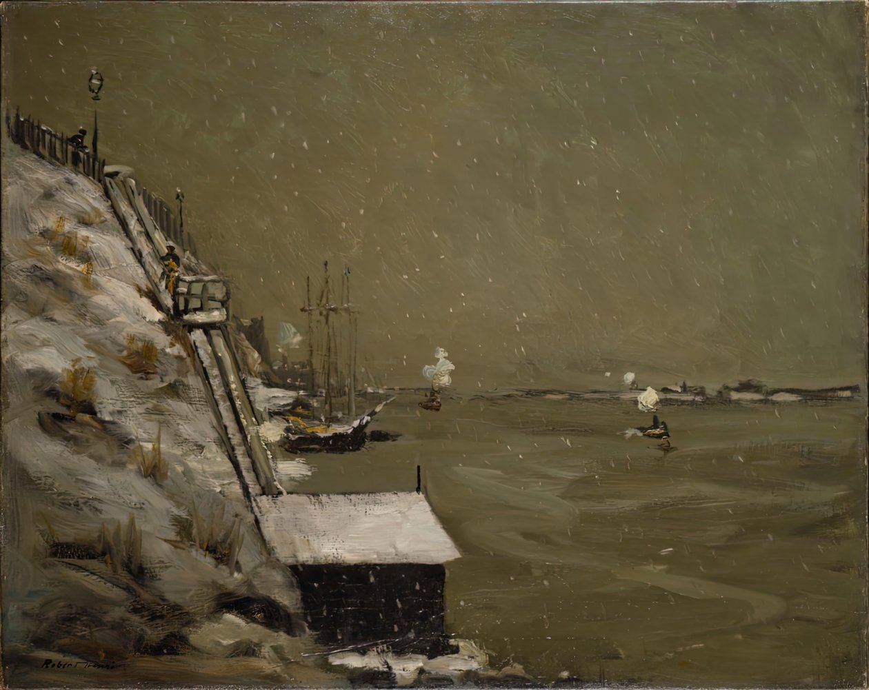 East River Embankment, zima, 1900. od Robert Henri