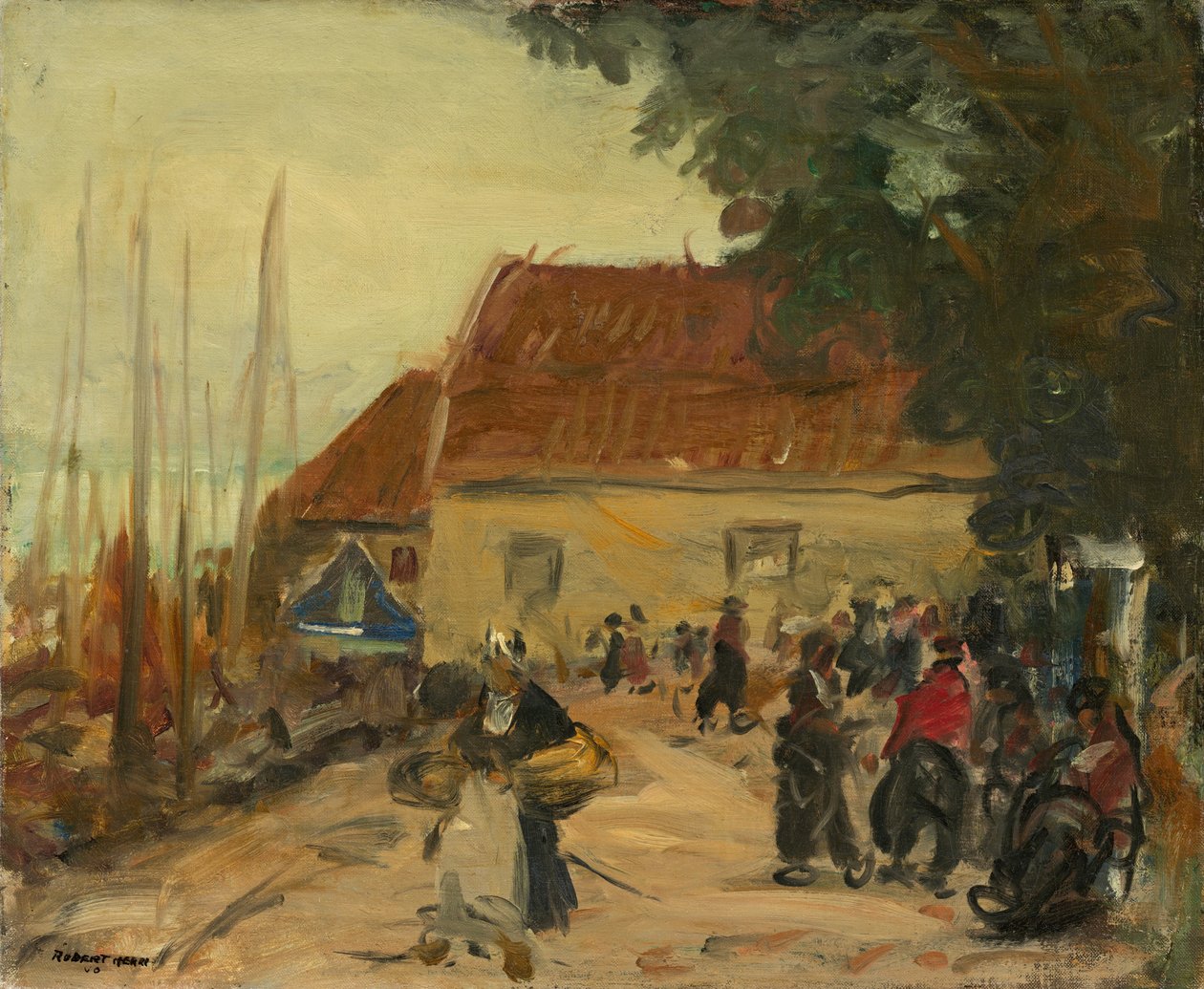 Volendamská pouliční scéna od Robert Henri