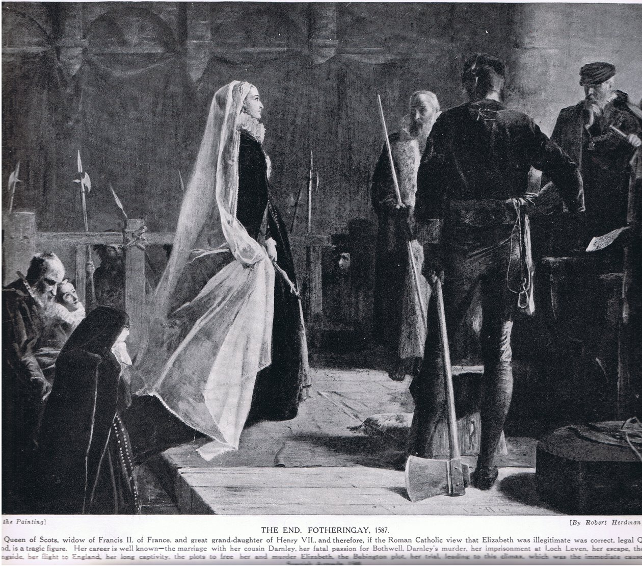 The End, Fotheringay, 1587, ilustrace z 