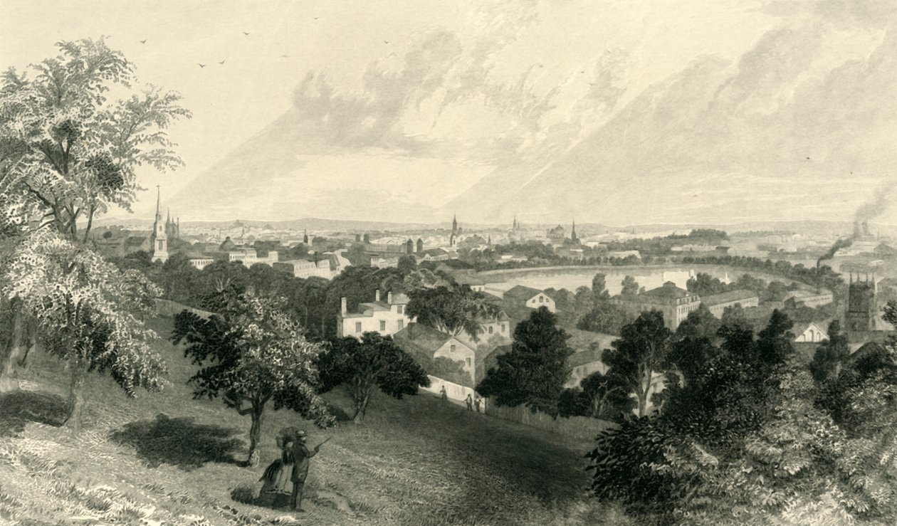 „City of Providence, z Prospect Hill“, 1872. od Robert Hinshelwood
