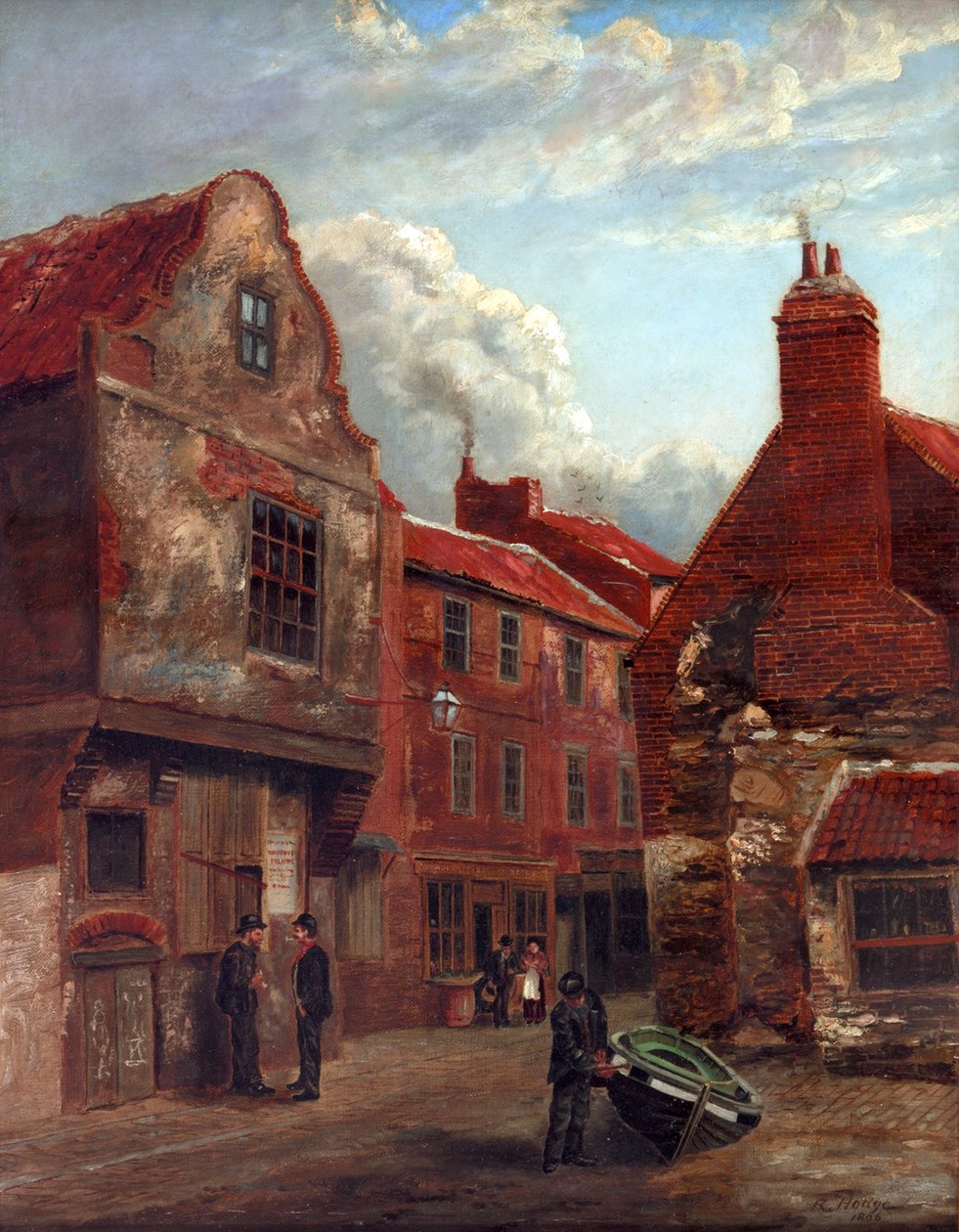 Old Shields, Wapping Street a Union Lane, 1896 od Robert Hodge