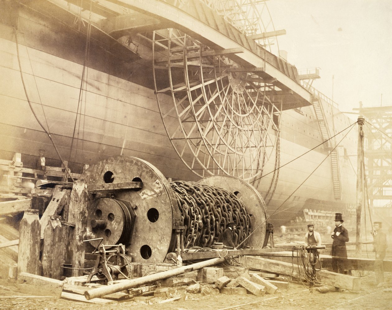 Isambard Kingdom Brunel (1806–59) vedle „Velkého východního“, kolem roku 1857 od Robert Howlett