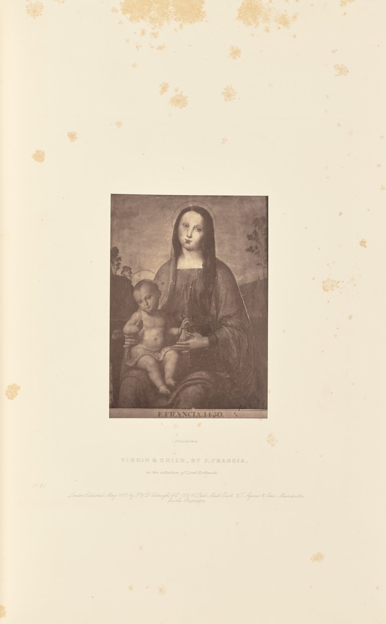 Panna s dítětem, F. Francia od Robert Howlett