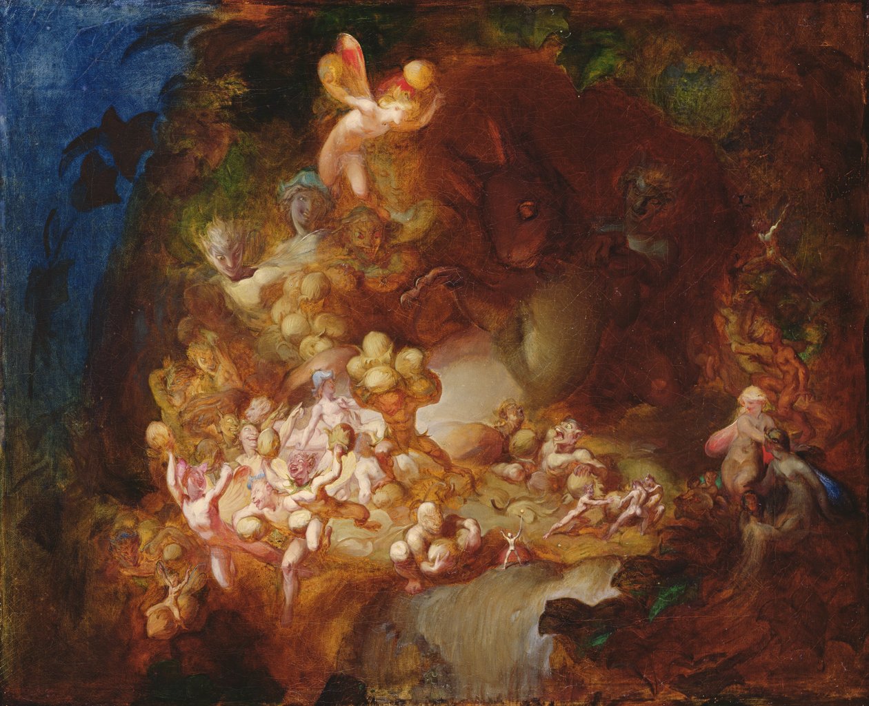 Titianini elfové vykrádají veverčí hnízdo, 1854 od Robert Huskisson