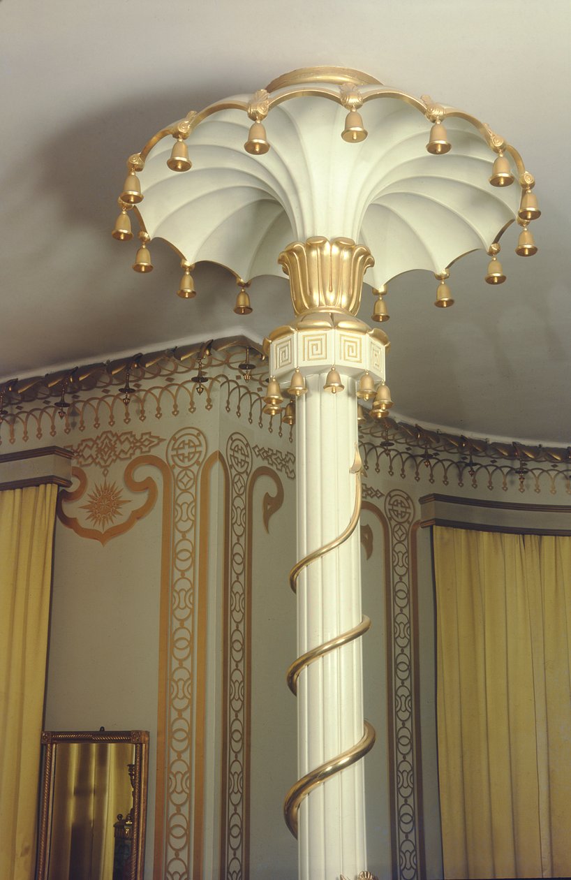 Detail sloupu v severním salonu, fotografie 1815-23 od Robert Jones