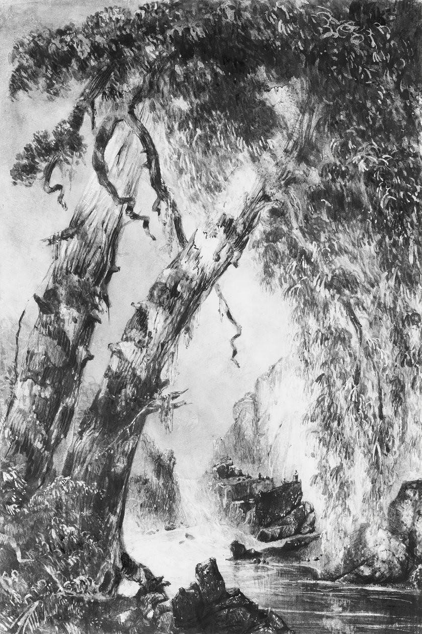 Trenton Falls, New York, 1836. od Robert Jones