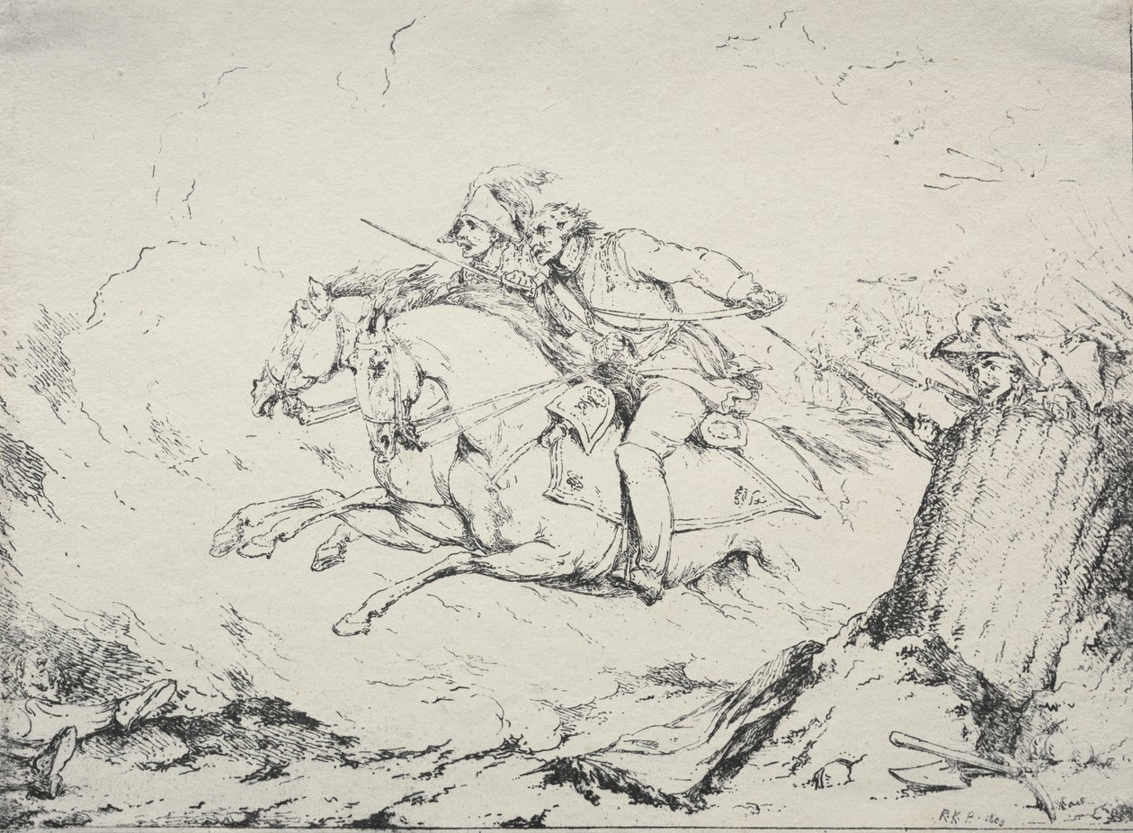 Vzorky polyautografie: Kavalerie od Robert Kerr Porter
