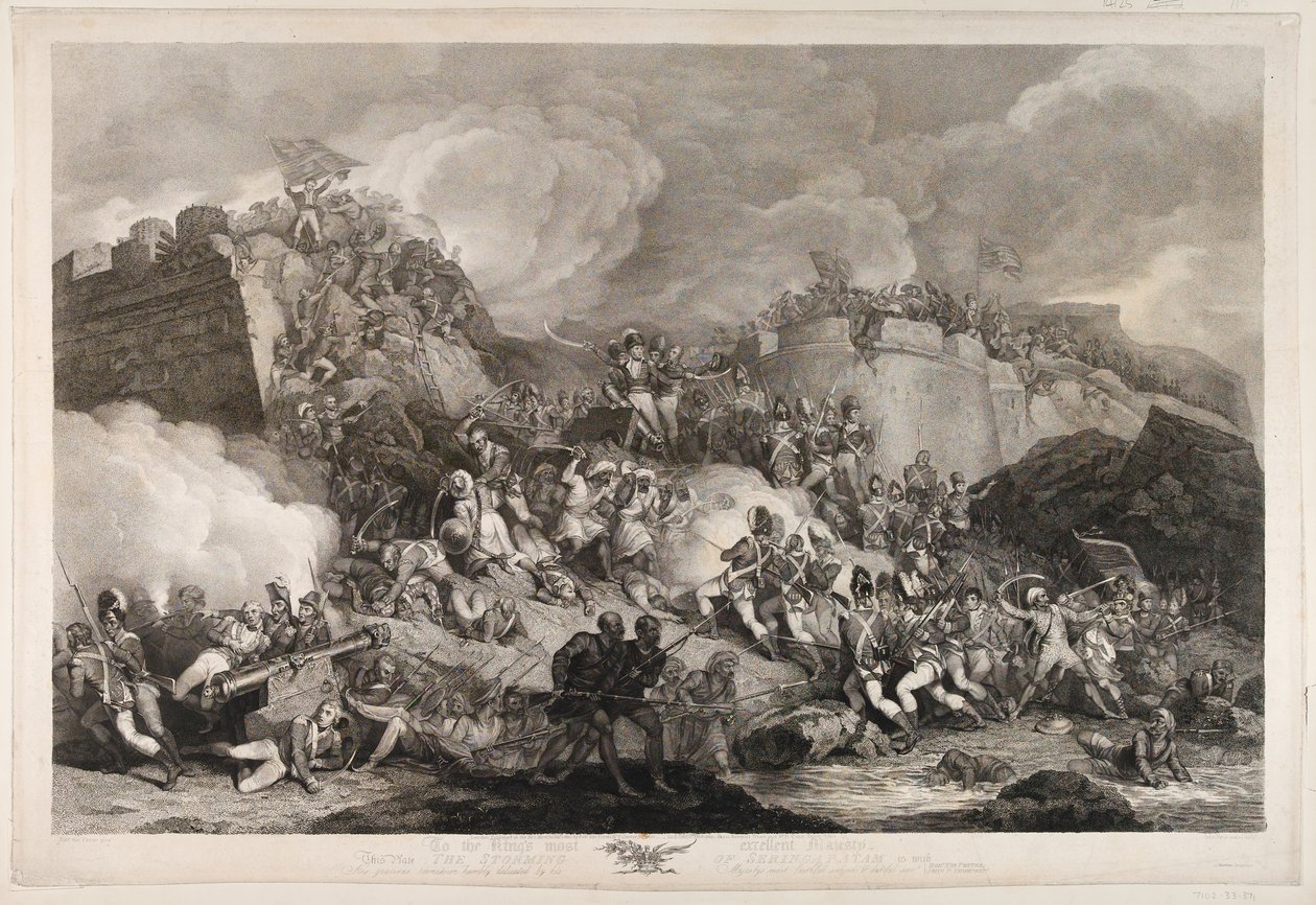 Bouře Seringapatamu, 1799? od Robert Kerr Porter