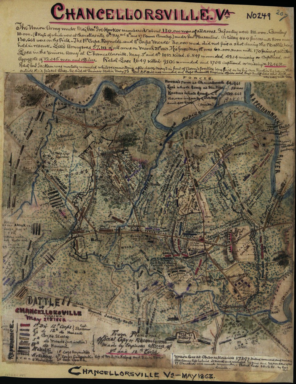 Bitva u Chancellorsville, Virginie, 2. a 3. května 1863 LOC gvhs01.vhs00299 od Robert Knox Sneden