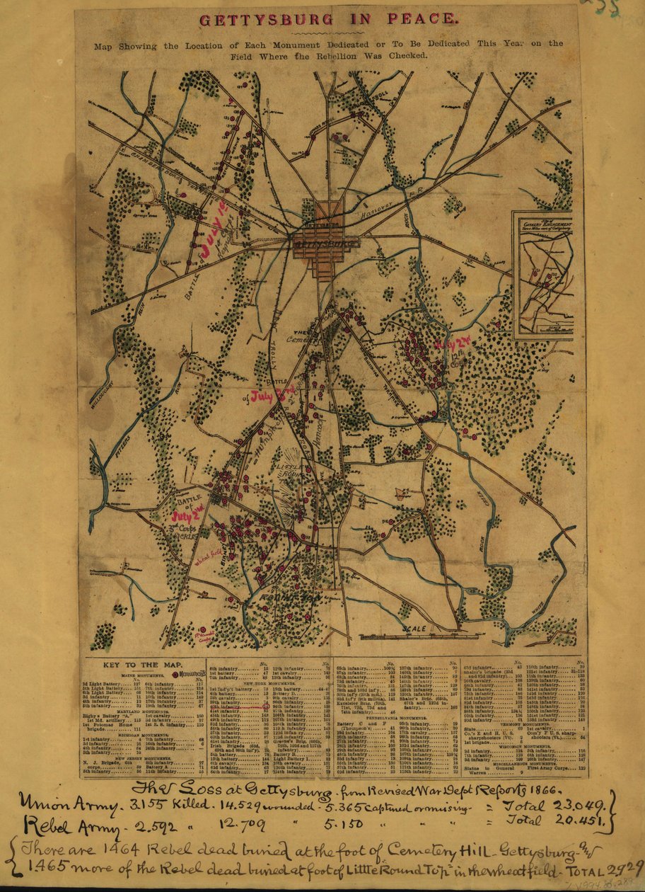 Gettysburg v míru LOC gvhs01.vhs00266 od Robert Knox Sneden