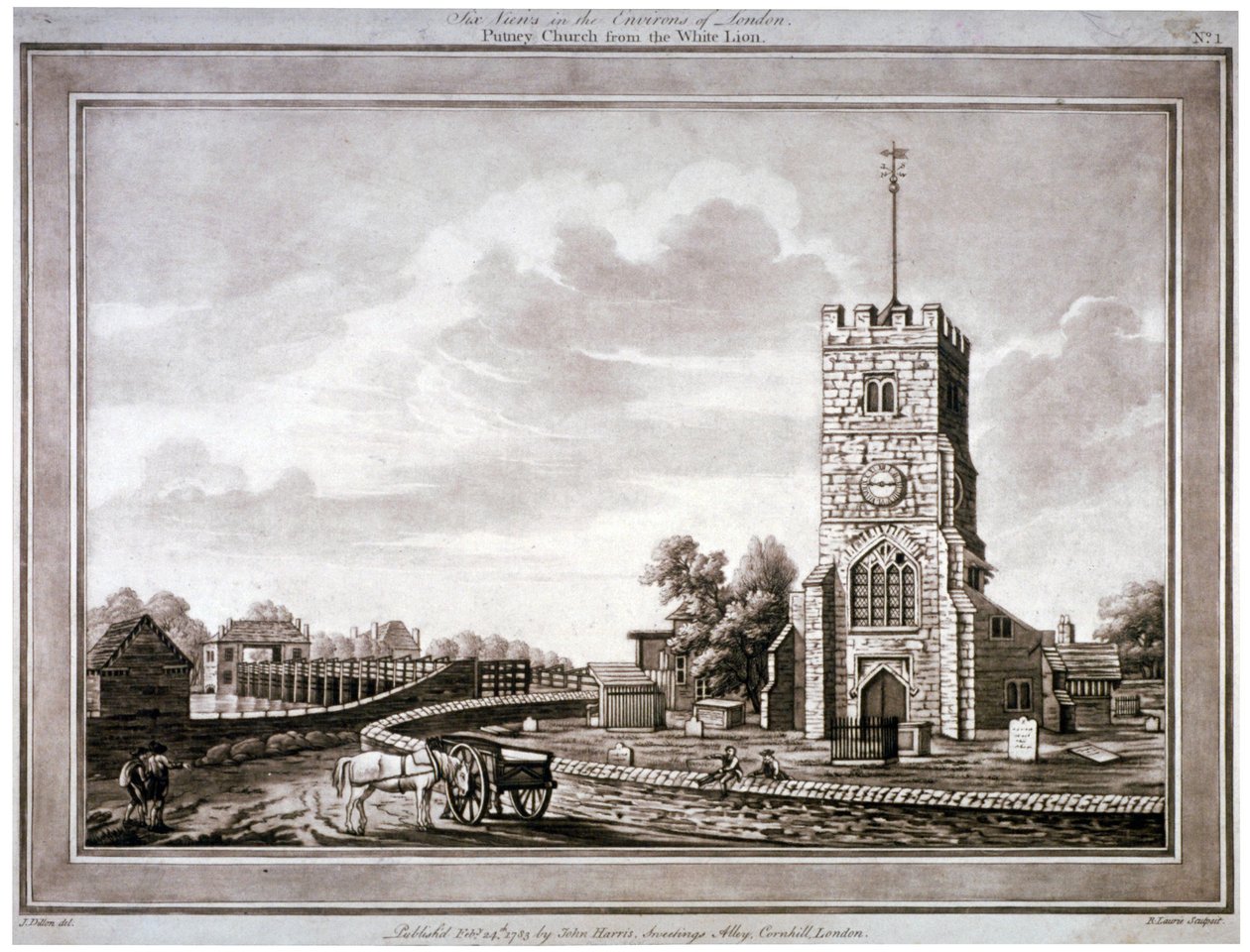 Kostel Panny Marie, Putney, Wandsworth, Londýn, 1783. od Robert Laurie