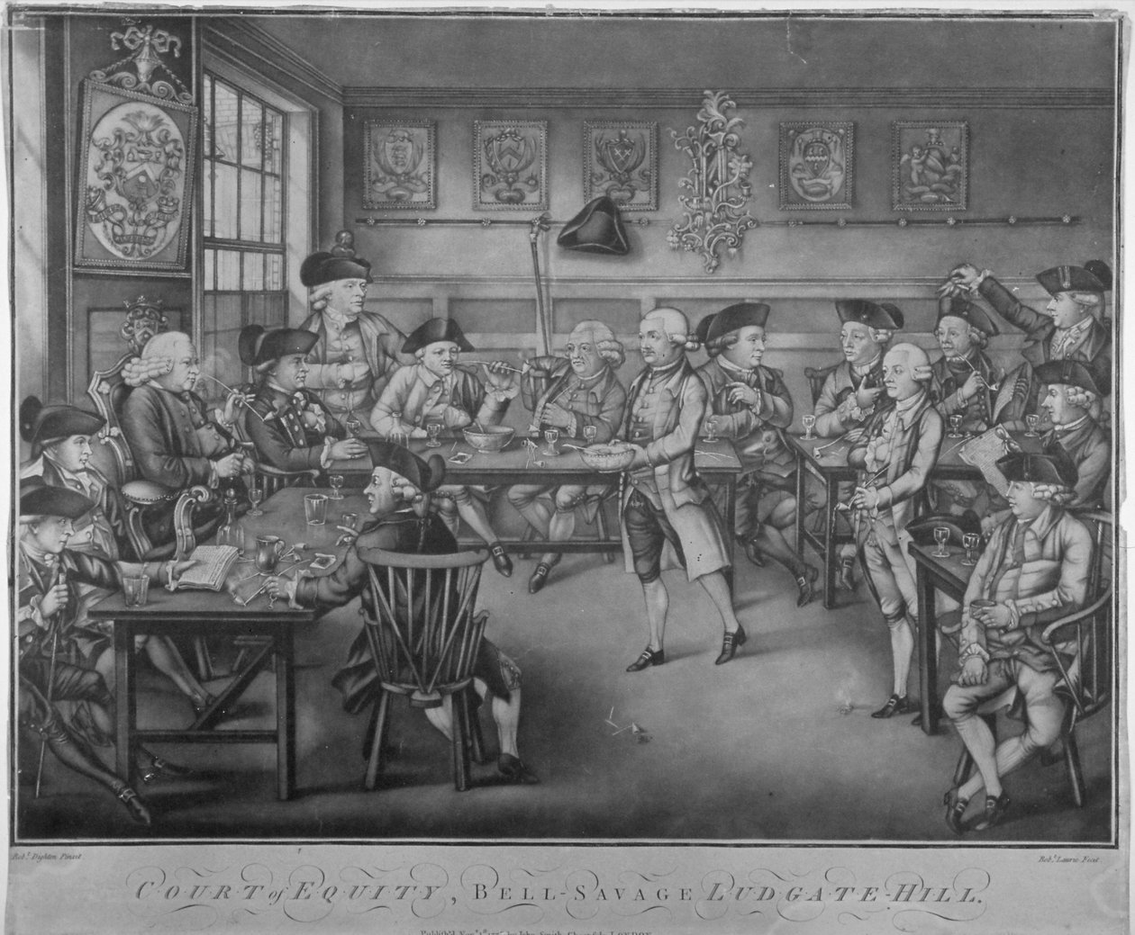 Court of Equity, Belle Sauvage Inn, Ludgate Hill, City of London, 1778 od Robert Laurie