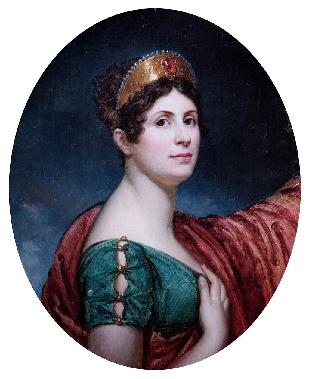 Kostým A Lady In Court, Said To Be The Empress Josephine, počátek 19. století (olej na plátně) od Robert Lefevre
