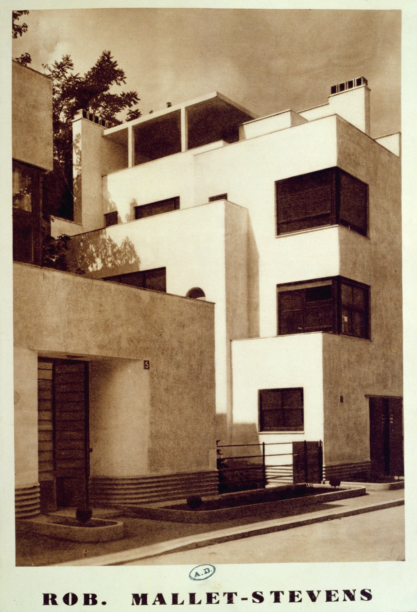 Dům na rue Mallet-Stevens, 16. obvod v Paříži, kolem roku 1930 od Robert Mallet Stevens