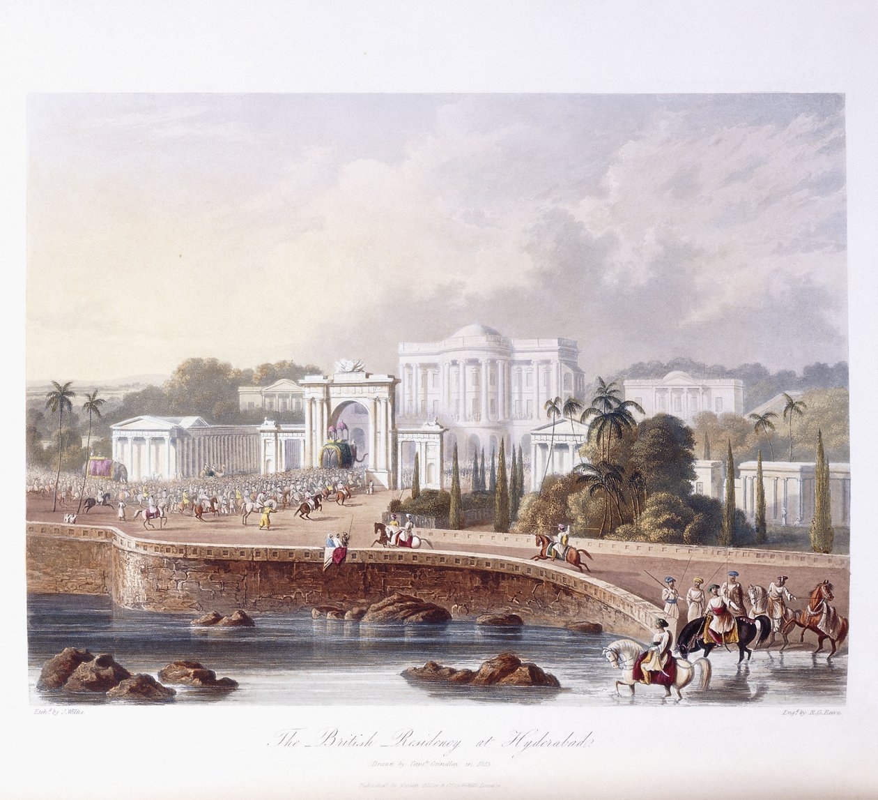 Britská rezidence v Hajdarábádu, 1813; 1830 od Robert Melville Grindlay