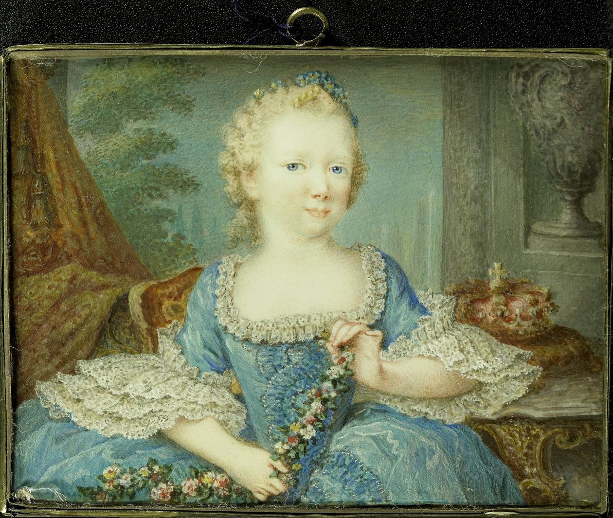 Wilhelmina Carolina (Carolina, 1743-87), princezna Orange-Nassau, dcera Williama IV a sestra Williama V, jako dítě od Robert Mussard