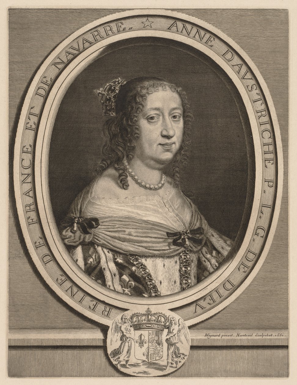 Anna Rakouská, královna Francie, 1660. od Robert Nanteuil