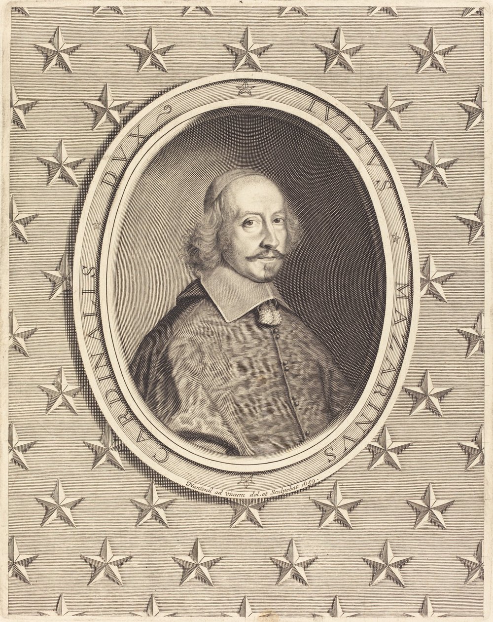 kardinál Jules Mazarin od Robert Nanteuil