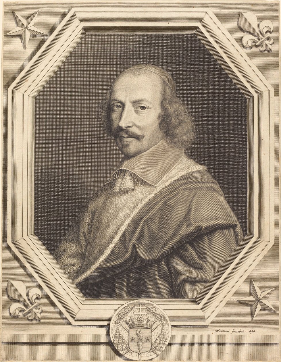 Kardinál Jules Mazarin od Robert Nanteuil