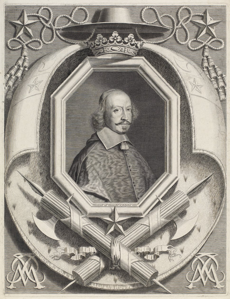 kardinál Jules Mazarin od Robert Nanteuil