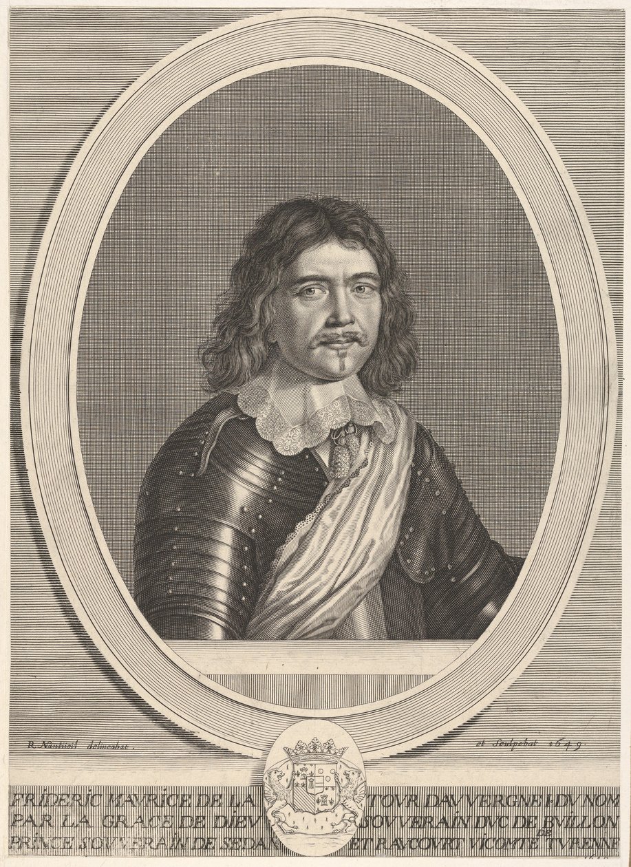 Frédéric-Maurice de la Tour dAuvergne, vévoda z Bouillonu, 1649. od Robert Nanteuil