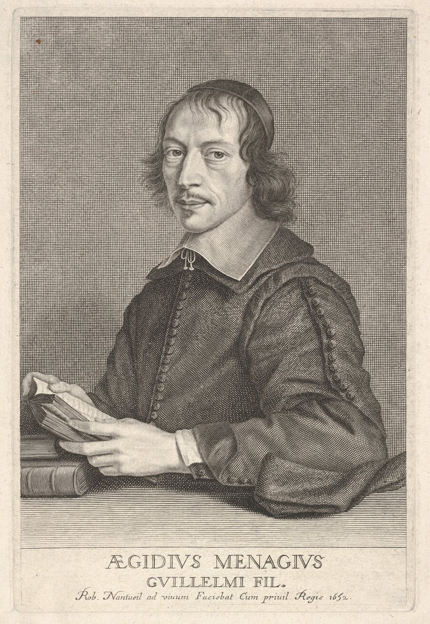 Gilles Menage, ca. 1652. od Robert Nanteuil