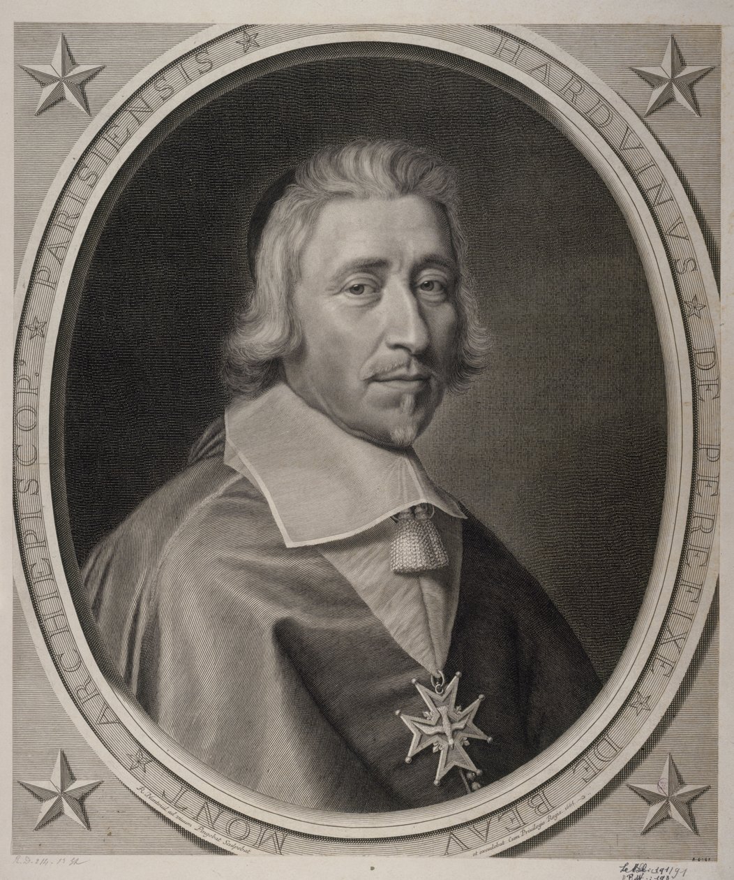 Hardouin de Péréfixe de Beaumont, pařížský arcibiskup. 1665. od Robert Nanteuil