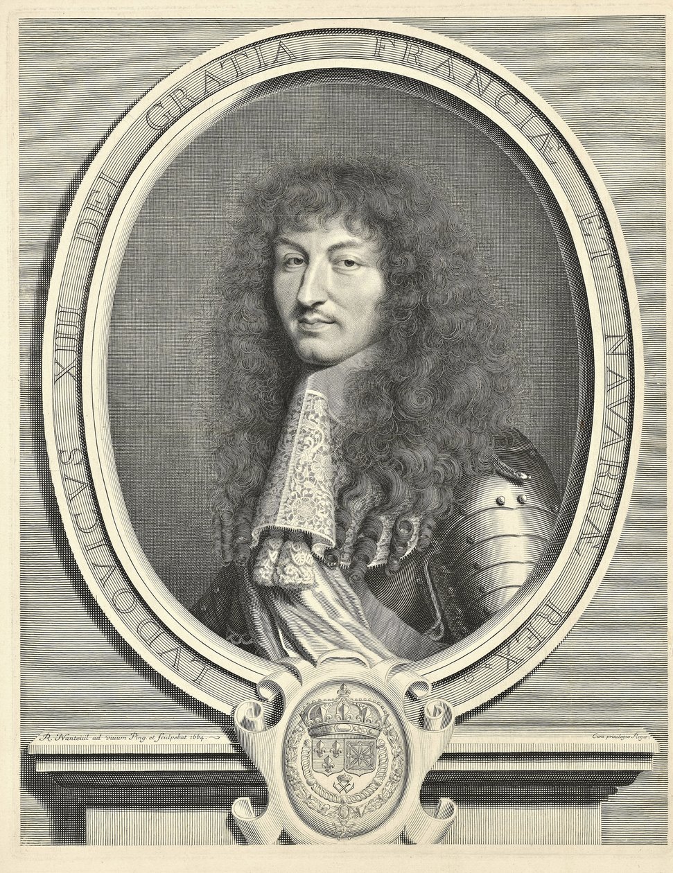 Ludvík XIV., francouzský král 1638-1715, 1664 od Robert Nanteuil
