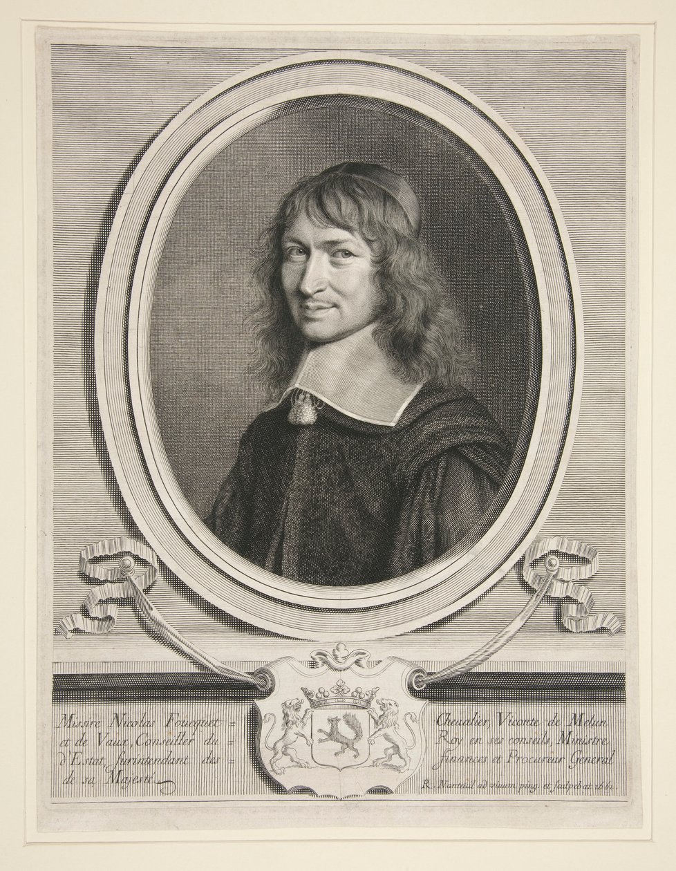 Nicholas Fouquet (Foucquet), vikomt z Melun a z Vaux od Robert Nanteuil