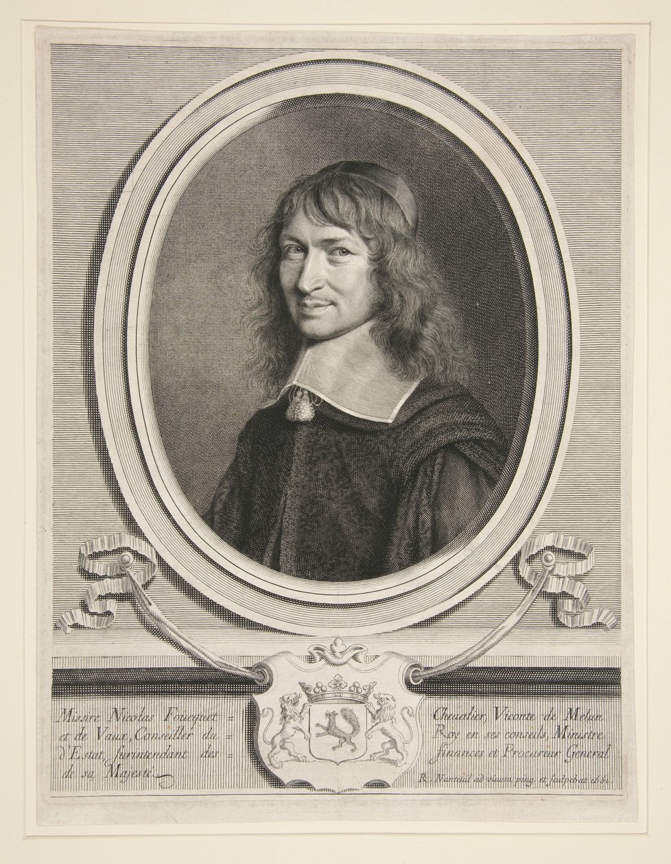 Nicolas Fouquet (Foucquet), vikomt z Melunu a Vaux od Robert Nanteuil