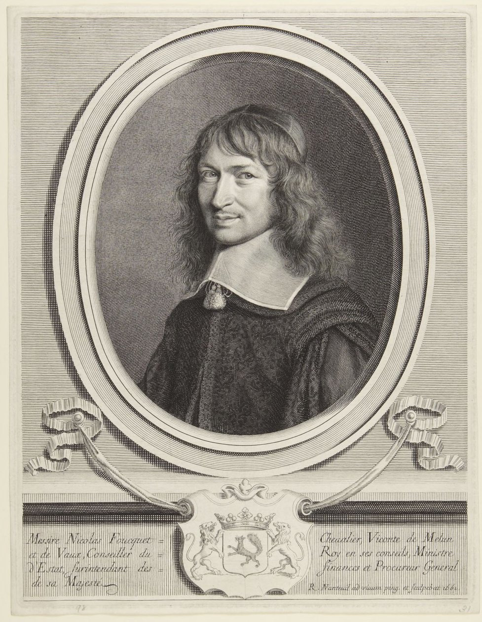 Nicolas Fouquet, vikomt z Melunu a Vaux od Robert Nanteuil