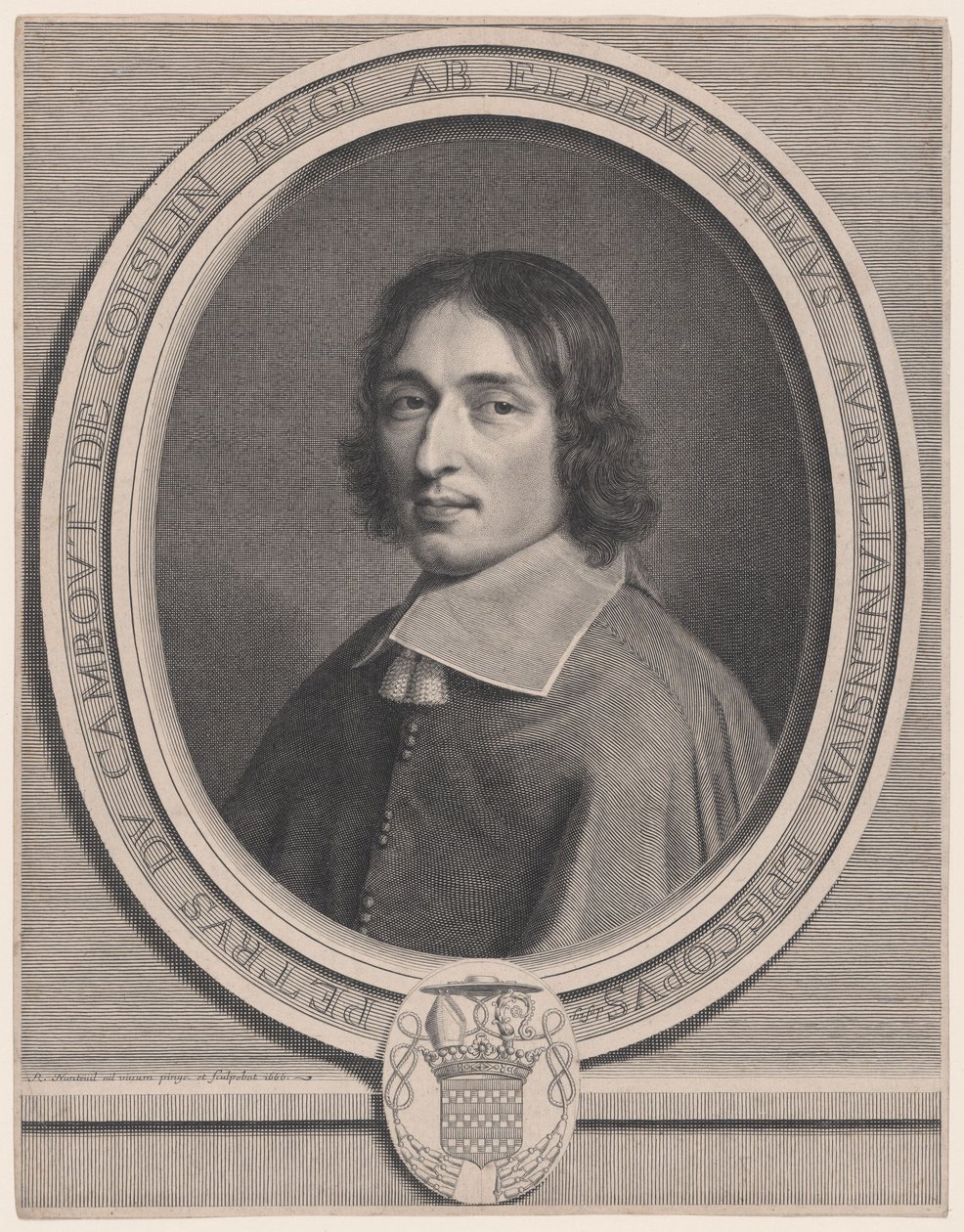 Pierre-Arnoud du Cambout, kardinál de Coislin (kardinál z Coislinu) od Robert Nanteuil